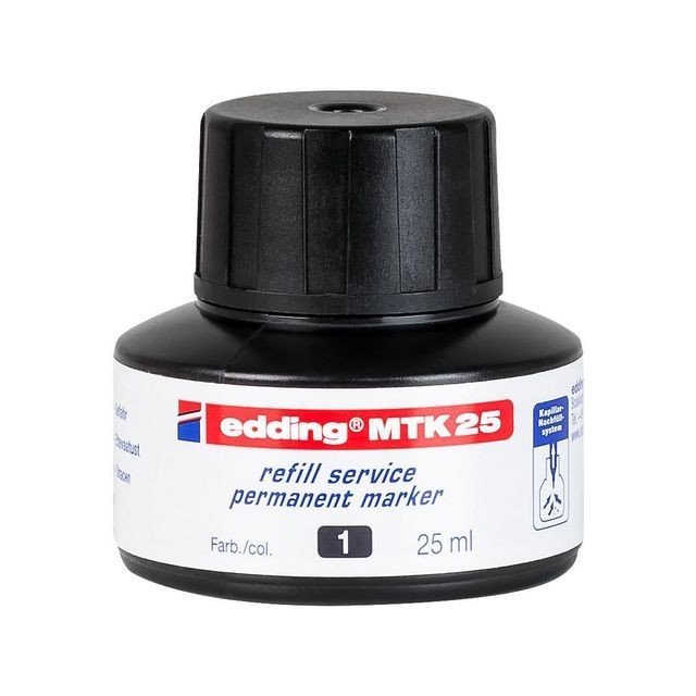 Inkt edding MTK-25 zwart 25 ml.