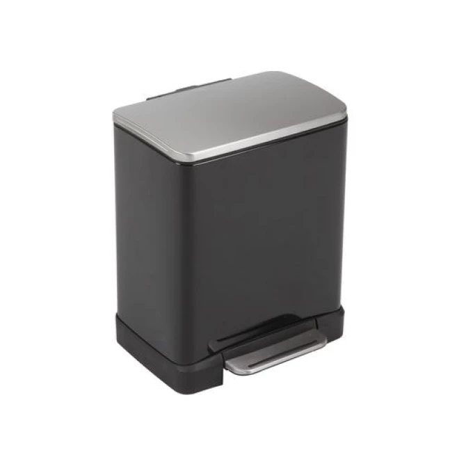 EKO E-Cube 20L Pedaalemmer zwart RVS
