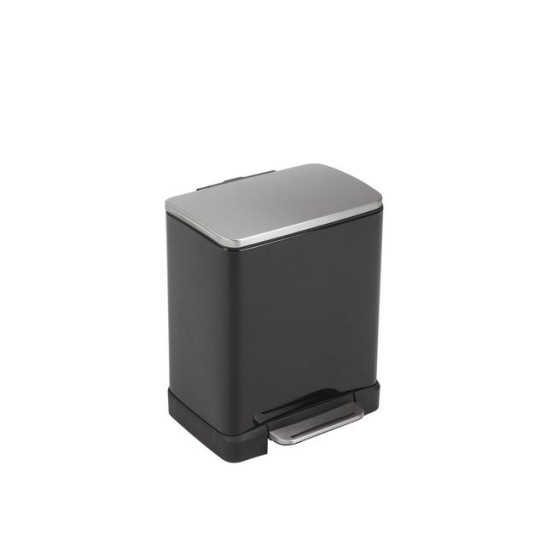 EKO E-Cube 20L Pedaalemmer zwart RVS