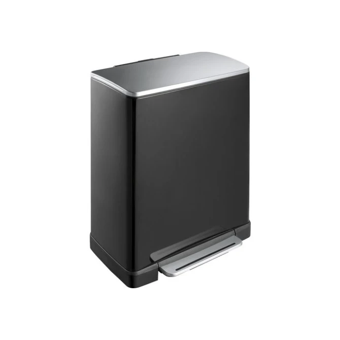 EKO E-Cube 50L Pedaalemmer zwart RVS EKO E-Cube 50L Pedaalemmer zwart RVS