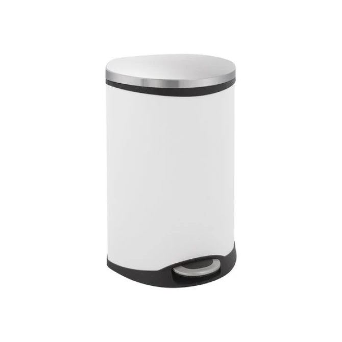 EKO Pedaalemmer 44 liter wit mat RVS EKO Pedaalemmer 44 liter wit mat RVS