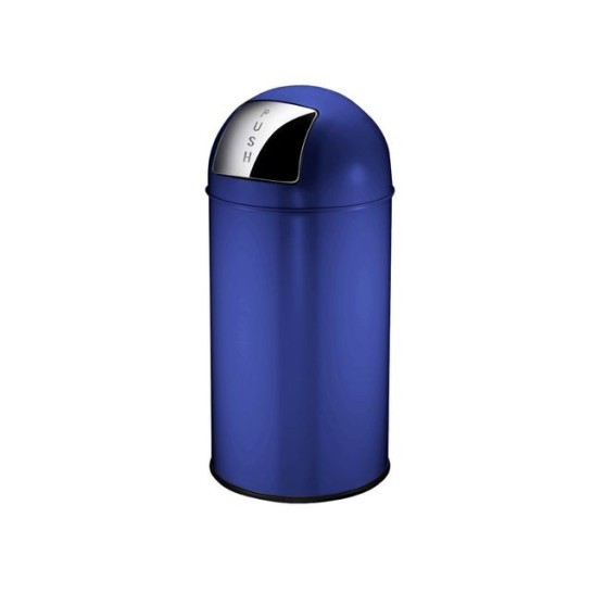 EKO Pushcan 40L afvalbak blauw