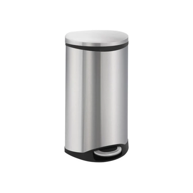 EKO Shell Bin Pedaalemmer 30L wit RVS
