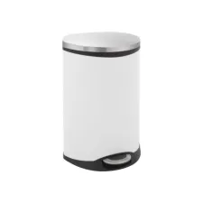 EKO Shell Bin Pedaalemmer 50L wit RVS EKO Shell Bin Pedaalemmer 50L wit RVS