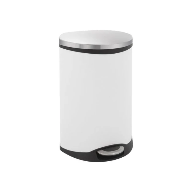 EKO Shell Bin Pedaalemmer 50L wit RVS EKO Shell Bin Pedaalemmer 50L wit RVS