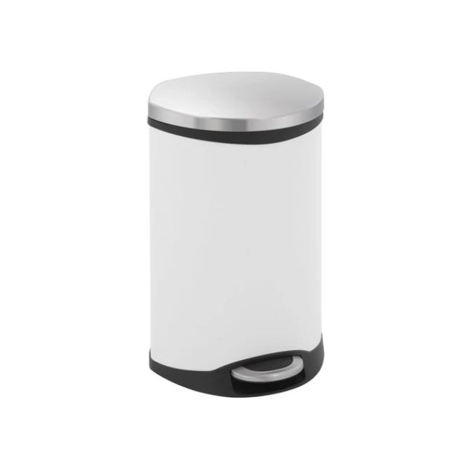 EKO Shell Bin Pedaalemmer 18 liter Wit RVS EKO Shell Bin Pedaalemmer 18 liter Wit RVS