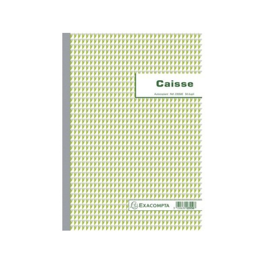 EXACOMPTA Caisse Kasboek A4 Frans 50 vel Groen (pak 5 stuks)