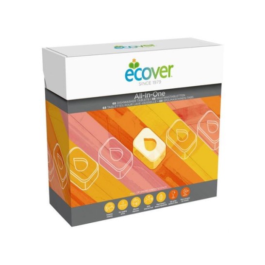 Ecover All-in-One Vaatwastabletten Citrus (pak 68 stuks)