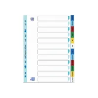 elba Strong-Line voorbedrukt tabblad PP 12-delig A4 assorti elba Strong-Line voorbedrukt tabblad PP 12-delig A4 assorti