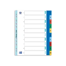 elba Tabbladen gekleurd kunststof 11 rings A4 maxi bedrukte tabs 1-10 elba Tabbladen gekleurd kunststof 11 rings A4 maxi bedrukte tabs 1-10