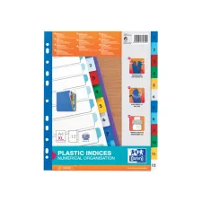 elba Tabbladen gekleurd kunststof 11 rings A4 maxi bedrukte tabs 1-12 elba Tabbladen gekleurd kunststof 11 rings A4 maxi bedrukte tabs 1-12
