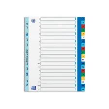 elba Tabbladen gekleurd kunststof 11 rings A4 maxi bedrukte tabs A-Z elba Tabbladen gekleurd kunststof 11 rings A4 maxi bedrukte tabs A-Z