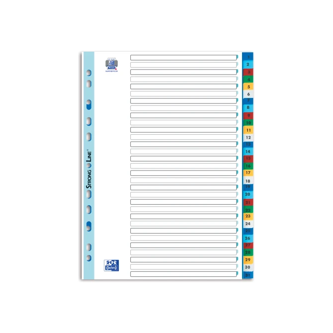 elba Tabbladen met Gekleurde Cijferindicatie A4 Kunststof 11-rings