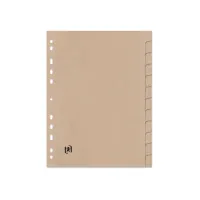 elba Touareg A4 Tabbladen 11-rings Perforatie Karton Onbedrukt Beige (set 12 vel)