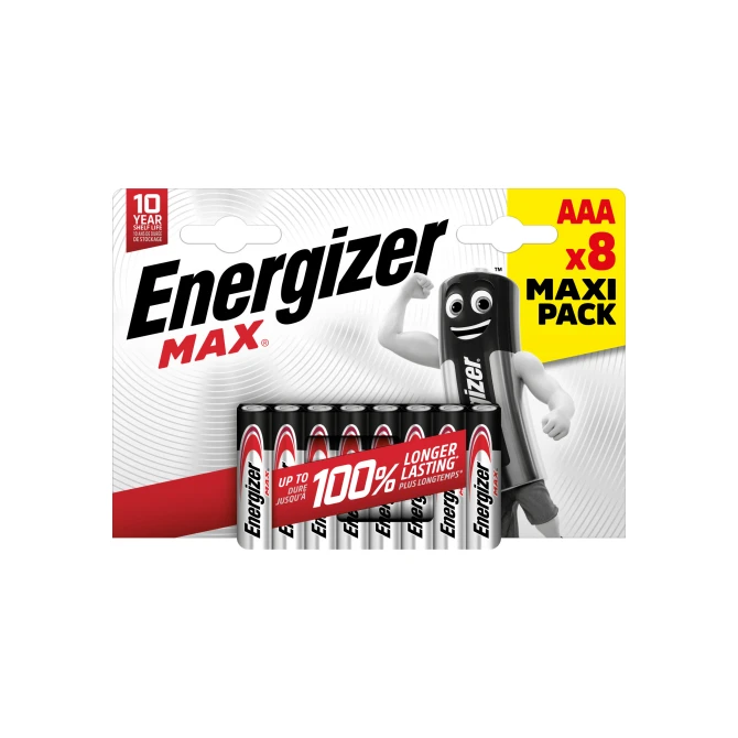 Energizer Max AAA Alkaline Batterij (blister 8 stuks)
