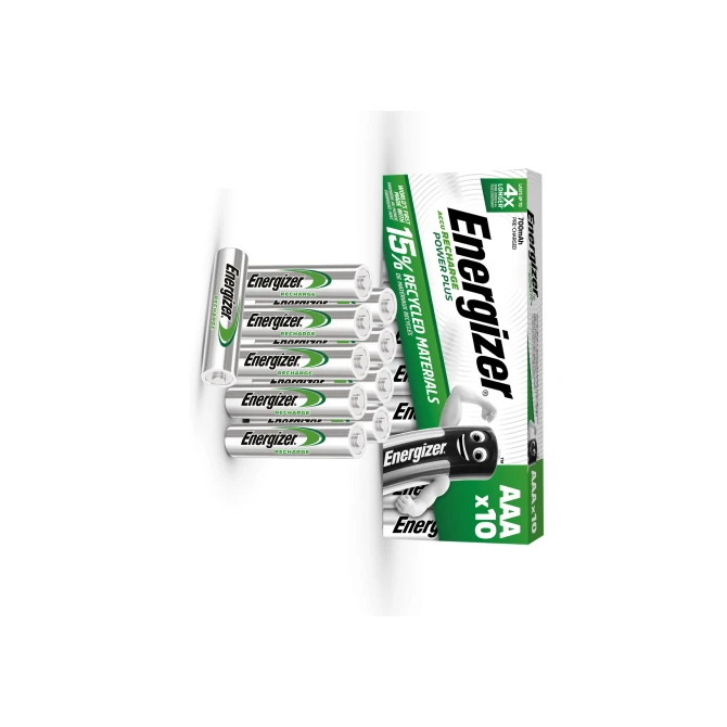 Energizer Oplaadbare Power Plus AAA / NH12 Batterijen 700 mAh (pak 10 stuks)
