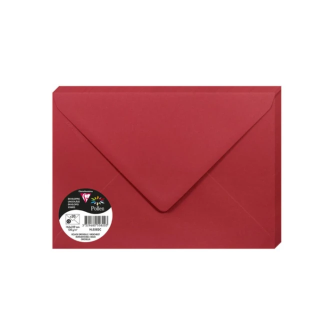 Envelop 162x229 120gr rood/pk20