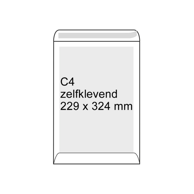 Envelop 229x324mm bordrug P/S wit (100 stuks)