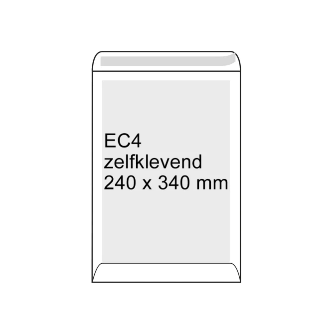 Envelop 240x340mm bordrug P/S wit (100 stuks)