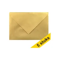 Clairefontaine Envelop C5 120g goud (5 stuks)
