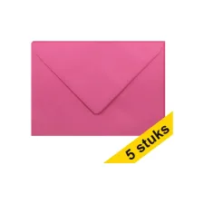 Clairefontaine Envelop C5 120g roze (5 stuks)