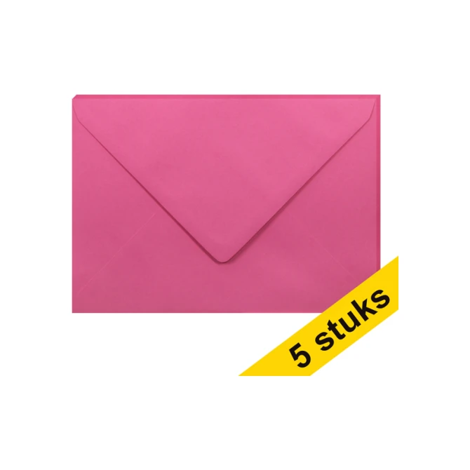 Clairefontaine Envelop C5 120g roze (5 stuks)