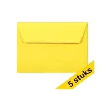 Clairefontaine Envelop C6 120g intens geel (5 stuks)