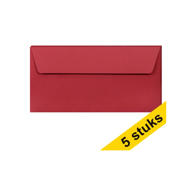 Envelop EA5/6 120g rood (5 stuks)