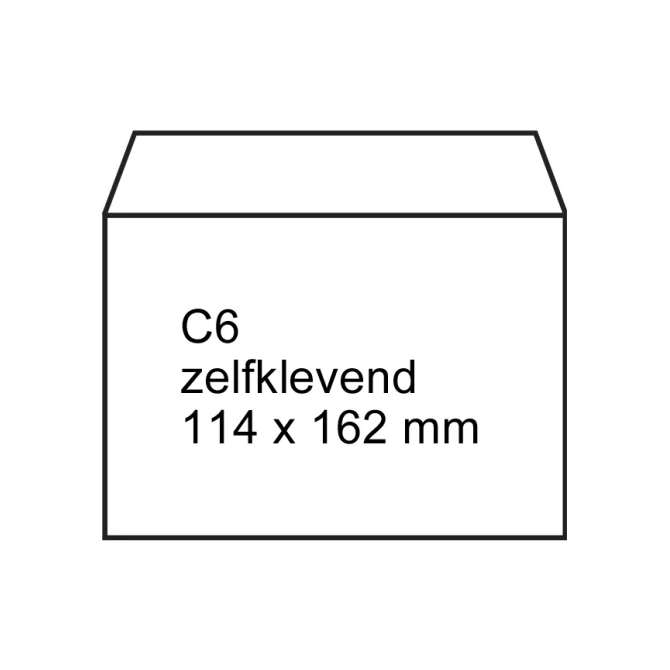 Envelop Raadhuis 114x162 P/S/ pk25