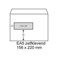 Envelop Raadhuis 156x220 VL P/S (500 stuks)