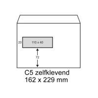 Envelop Raadhuis 162x229mm VL P/S (100 stuks)