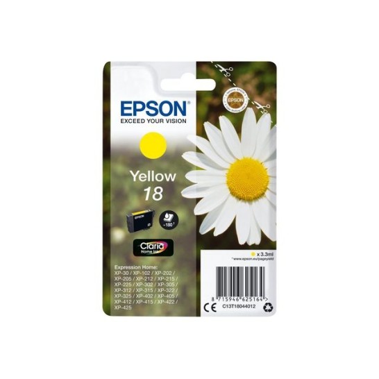 Epson 18 Inktcartridge Geel (blister 1 stuk)