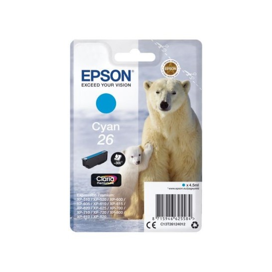 Epson 26 Inktcartridge Cyaan