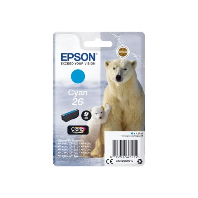 Epson 26 Inktcartridge Cyaan