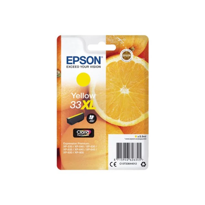 Epson 33XL Inktcartridge Hoog Capaciteit Geel