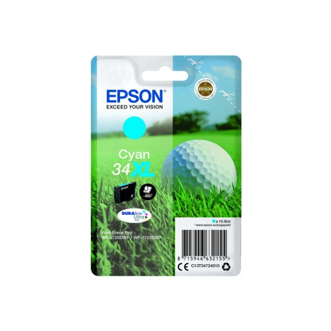 Epson 34XL Inktcartridge Cyaan