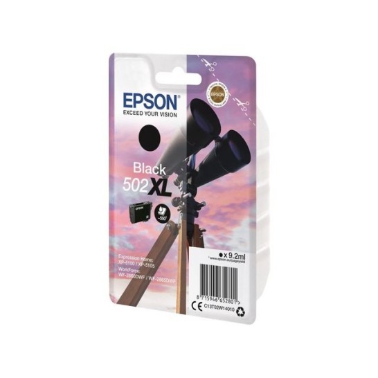 Epson 502XL Inktcartridge Hoog Capaciteit Zwart (blister 1 stuk)
