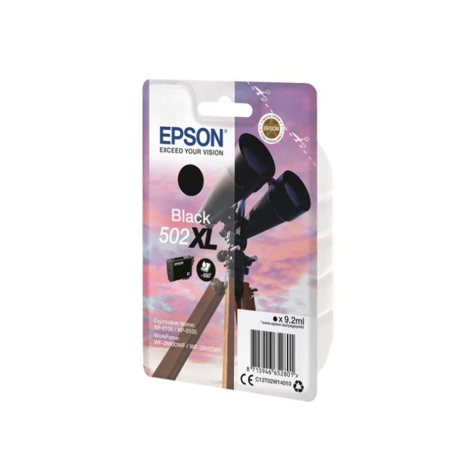 Epson 502XL Inktcartridge Hoog Capaciteit Zwart (blister 1 stuk)