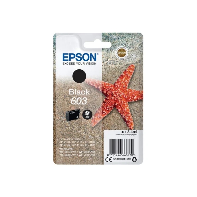 Epson 603 Inktcartridge Zwart Epson 603 Inktcartridge Zwart