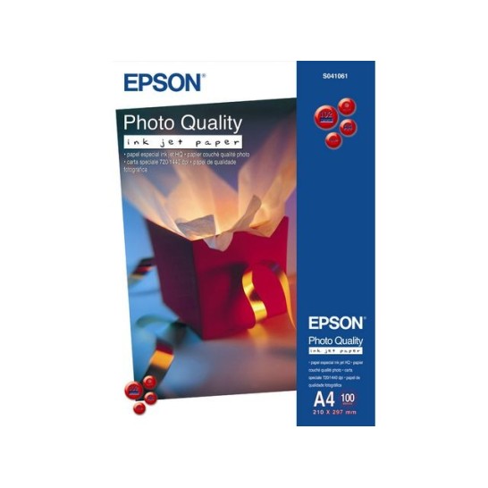 Epson A4 102-grams fotokwaliteit fotopapier voor inkjetapparaten wit (pak 100 vel)