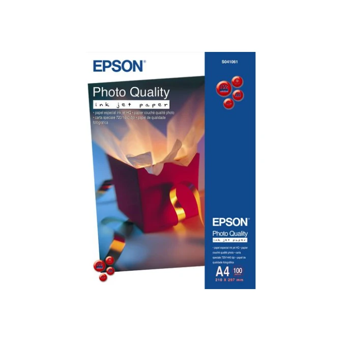 Epson A4 102-grams fotokwaliteit fotopapier voor inkjetapparaten wit (pak 100 vel)