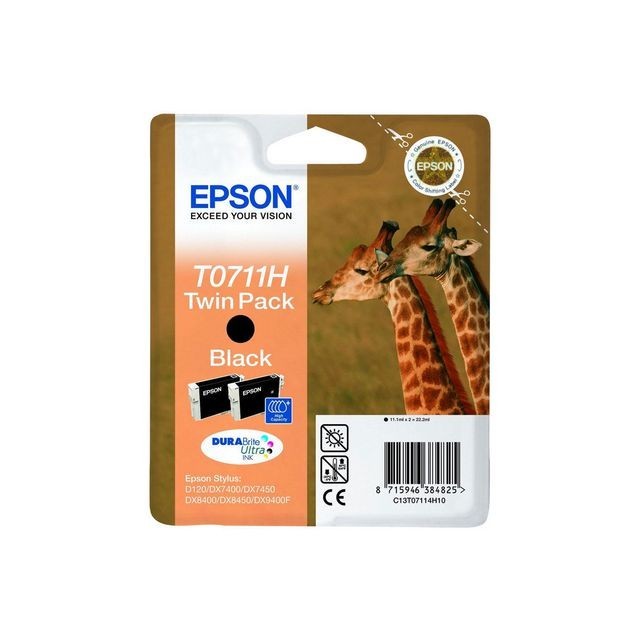 Inkjet Epson C13T07114H10 zwart/pak 2