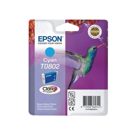 Epson T0802 Inktcartridge Cyaan