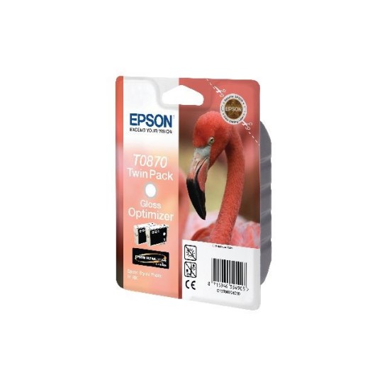 Epson T0870 Gloss Optimizer Inktcartridge Dual Pack (pak 2 stuks)