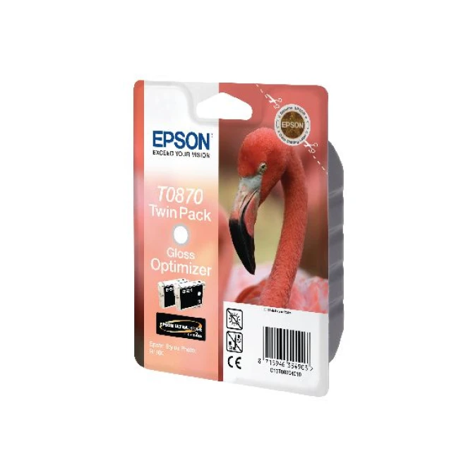 Epson T0870 Gloss Optimizer Inktcartridge Dual Pack (pak 2 stuks)