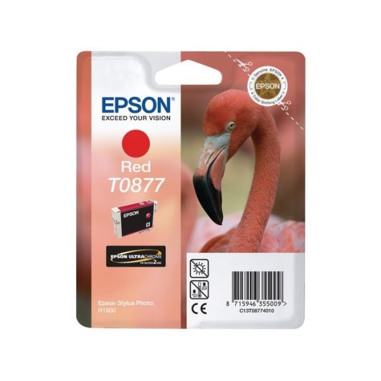 Epson T0877 Inktcartridge Hoog Capaciteit Rood