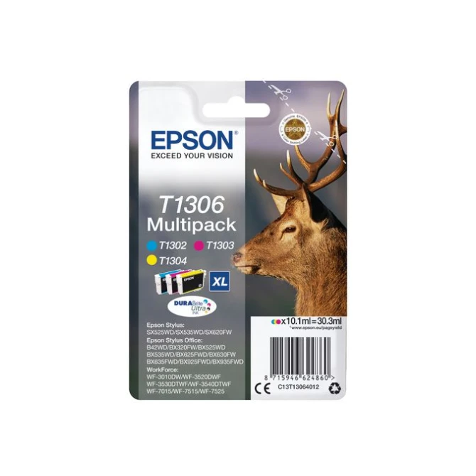 Epson T1306 Inktcartridge Multipack Kleur (pak 3 stuks)