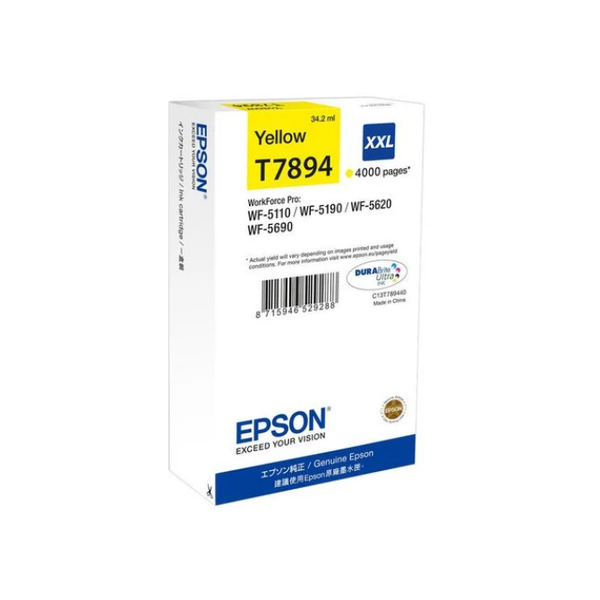 Epson T7894 Inktcartridge Hoog Capaciteit Geel