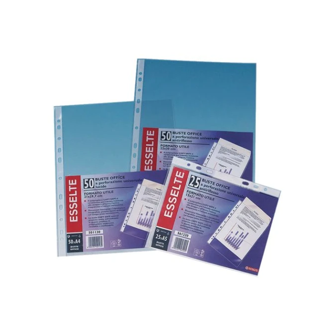 ESSELTE A4 Showtas PP 38 micron 11-gaats Transparant (pak 100 stuks) ESSELTE A4 Showtas PP 38 micron 11-gaats Transparant (pak 100 stuks)