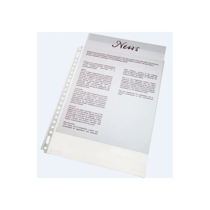 ESSELTE A4 Showtas PP 80 micron 21-gaats Transparant (pak 100 stuks)